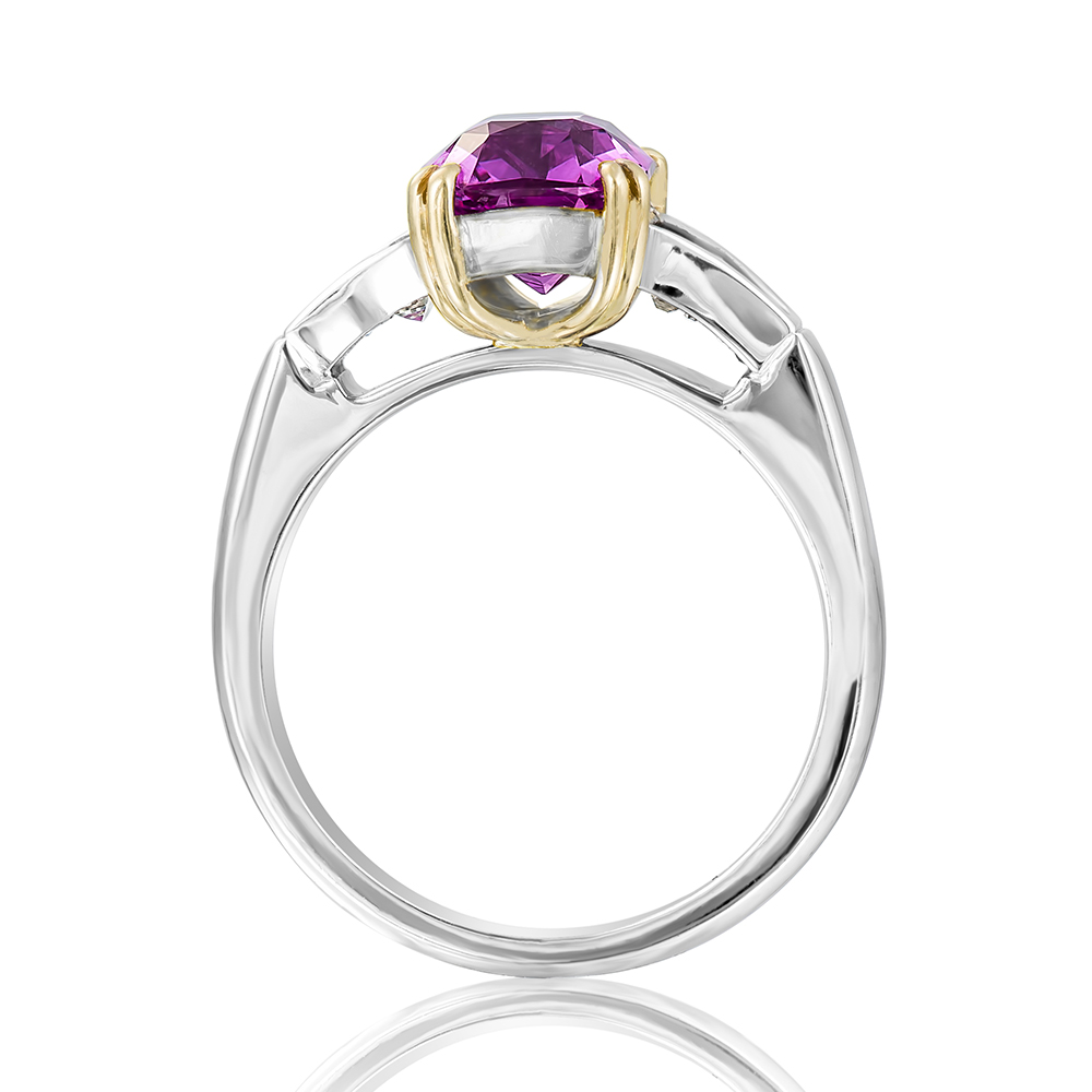 Pink Sapphire & Diamond Ring - Image 2