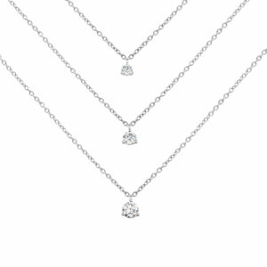 Diamond solitaire pendants