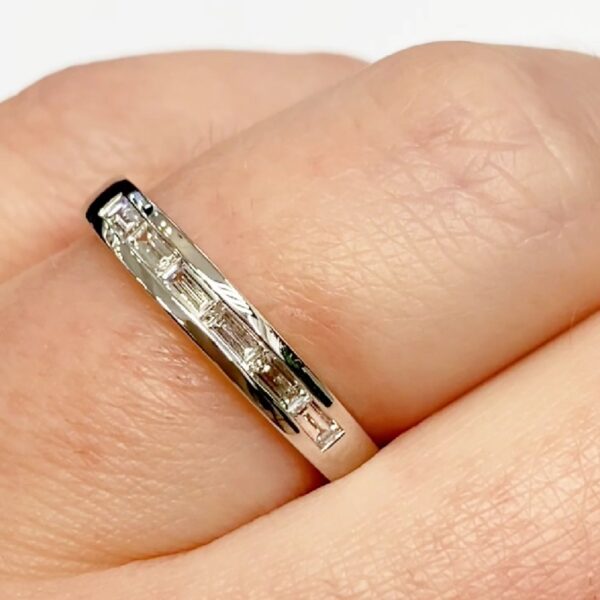 Channel set Baguette cut diamond band
